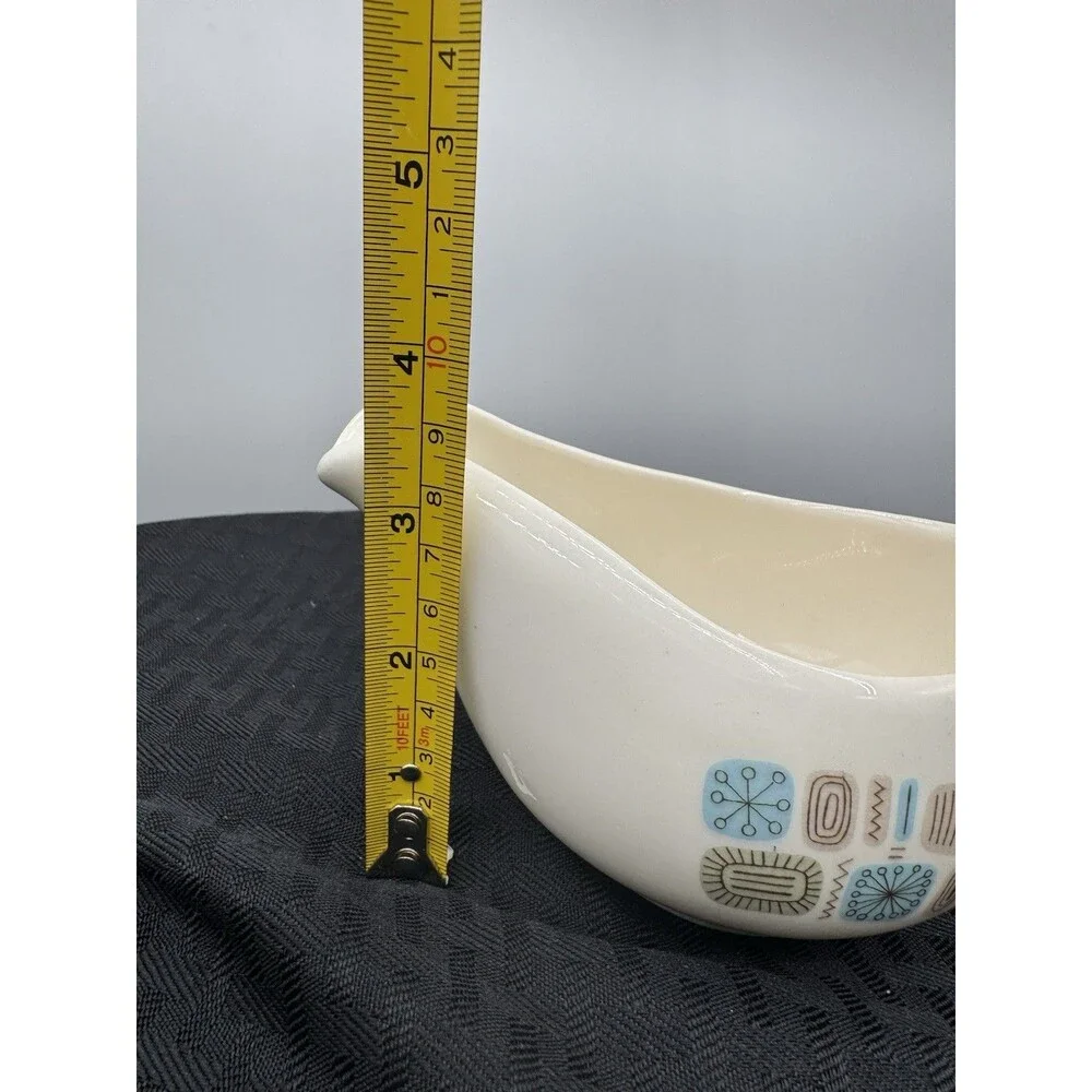 Vintage Mid Century 1950s Canonsburg TEMPORAMA Atomic Gravy Sauce Boat Dish Aqua